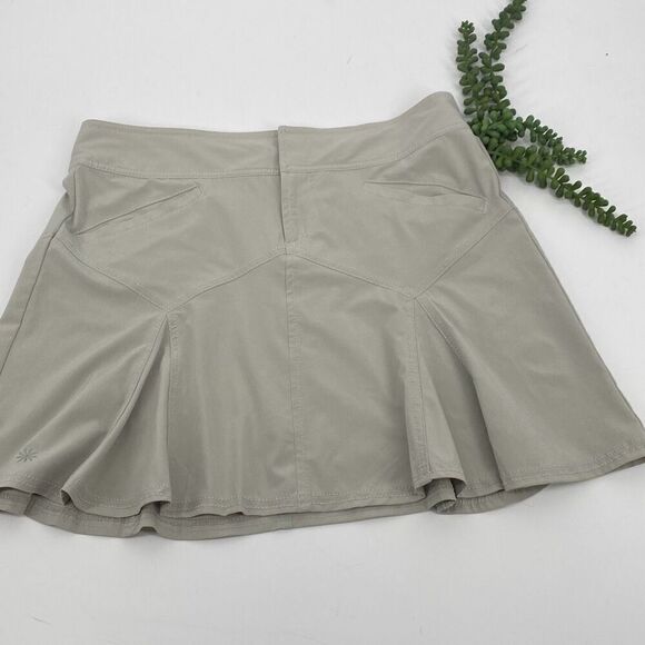 Athleta All Terrain Active Lightweight Pleated Skirt Grey Pockets Size 6‎ - Picture 1 of 10
